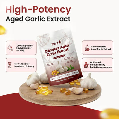 Aged Garlic Extract – 7500mg Odorless Softgels