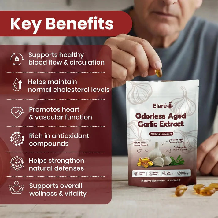 Aged Garlic Extract – 7500mg Odorless Softgels